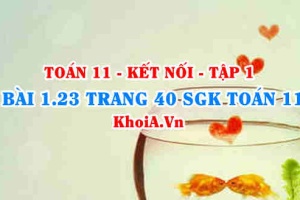 Bài 1.23 trang 40 SGK Toán 11 tập 1 Kết nối tri thức